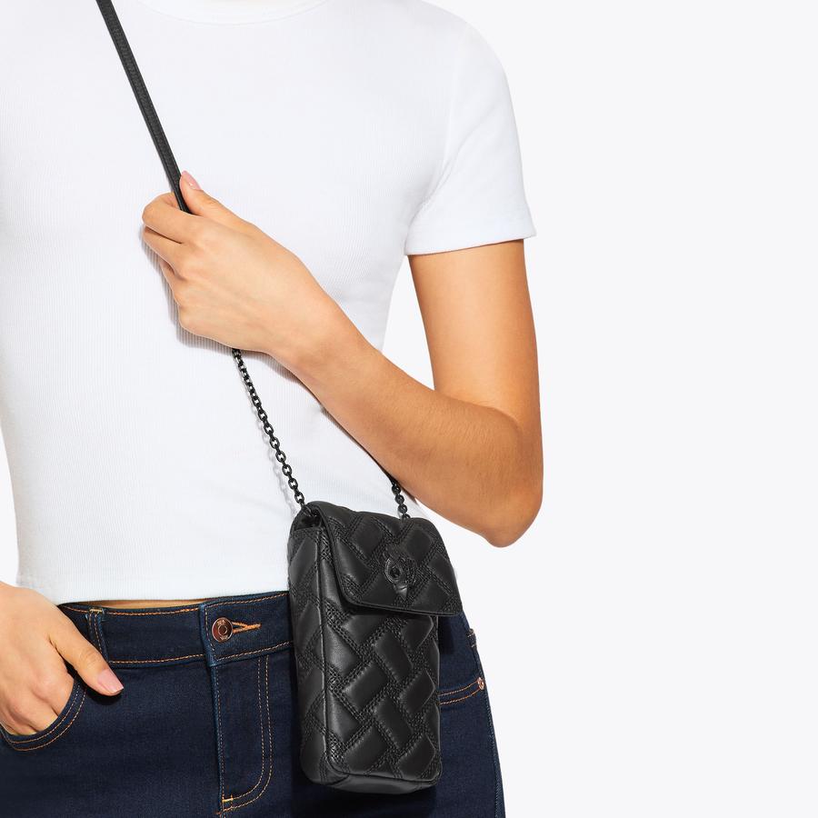 KENSINGTON PHONE BAG DR Black Cross Body Phone Holder by KURT GEIGER LONDON