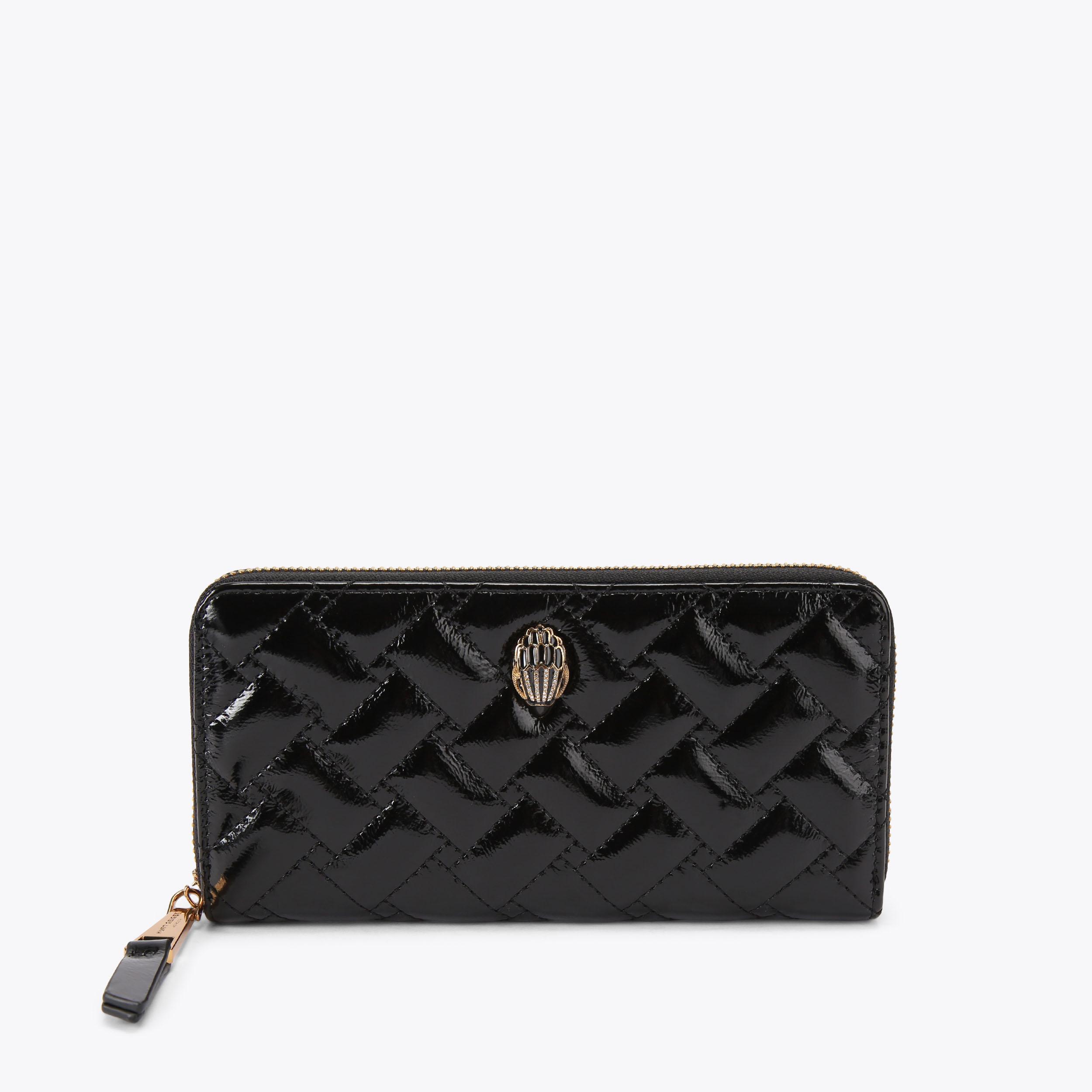 KENSINGTON ZIP AROUND E Black Zip Around Wallet by KURT GEIGER LONDON