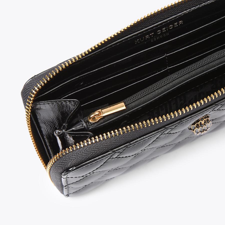 Kurt Geiger London Zip Around Wallet Quilted shop Black