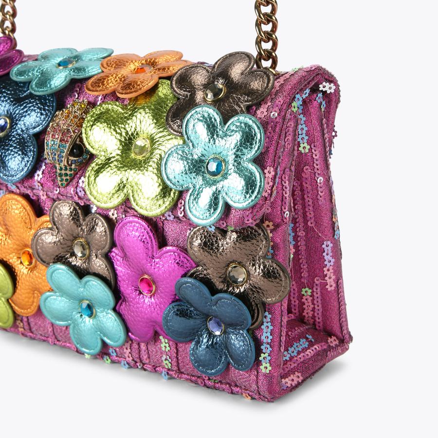 MD KENSINGTON DAISY Fuchsia Tweed 3D Floral Purse by KURT GEIGER