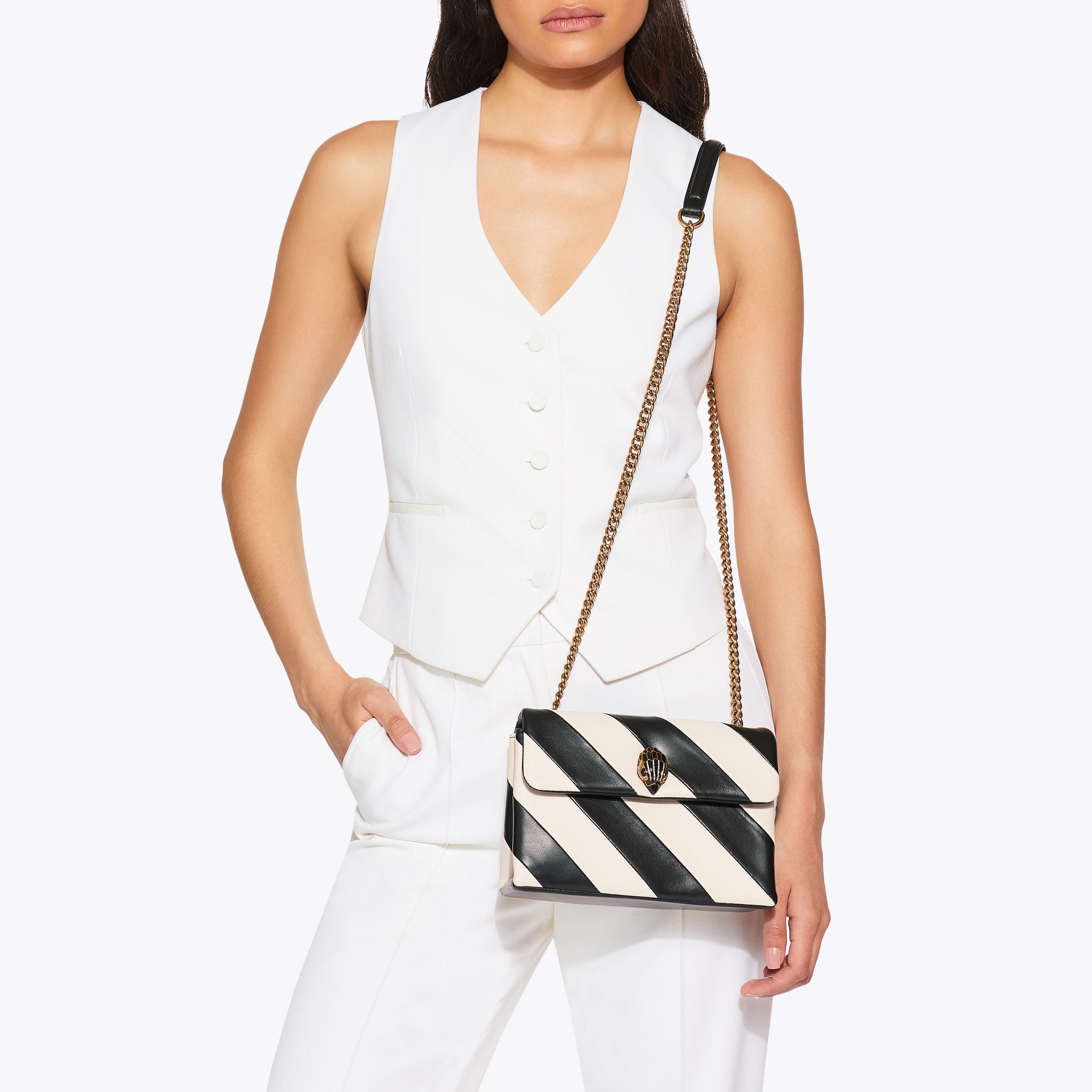 Black and white leather purse shop