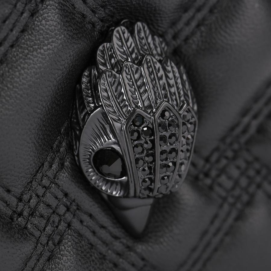 S KENSINGTON DRAWSTRING D Black Quilted Shoulder Bag by KURT