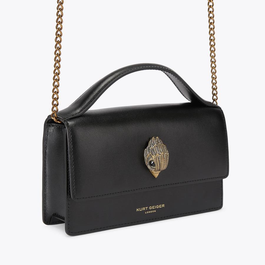 SM BOND TOP HANDLE BAG Black Top Handle Purse by KURT GEIGER