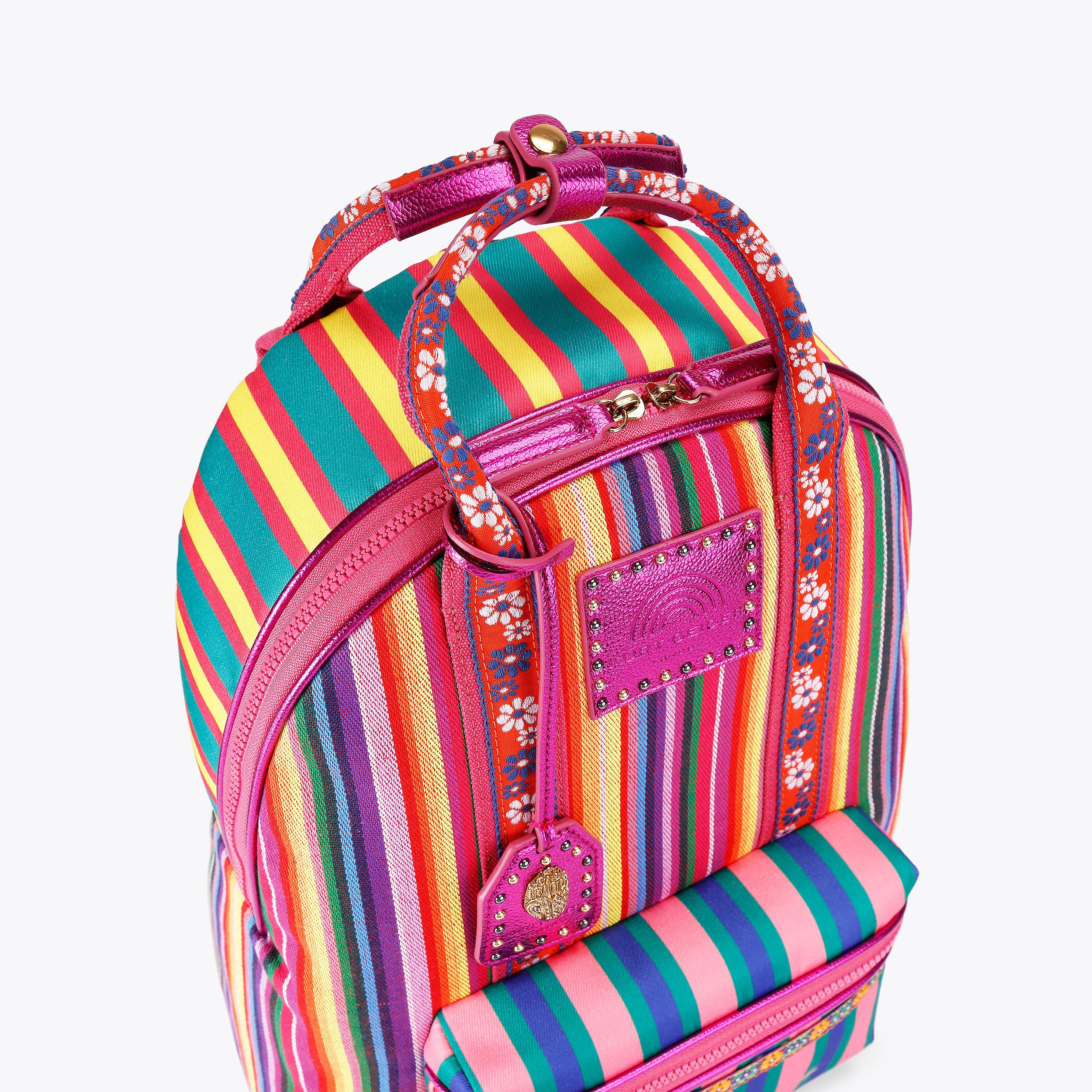 Kurt Geiger Navy Backpack with Red Strawberry Print Strawberry Kensington Bags & Purses | Kurt Geiger main image 4