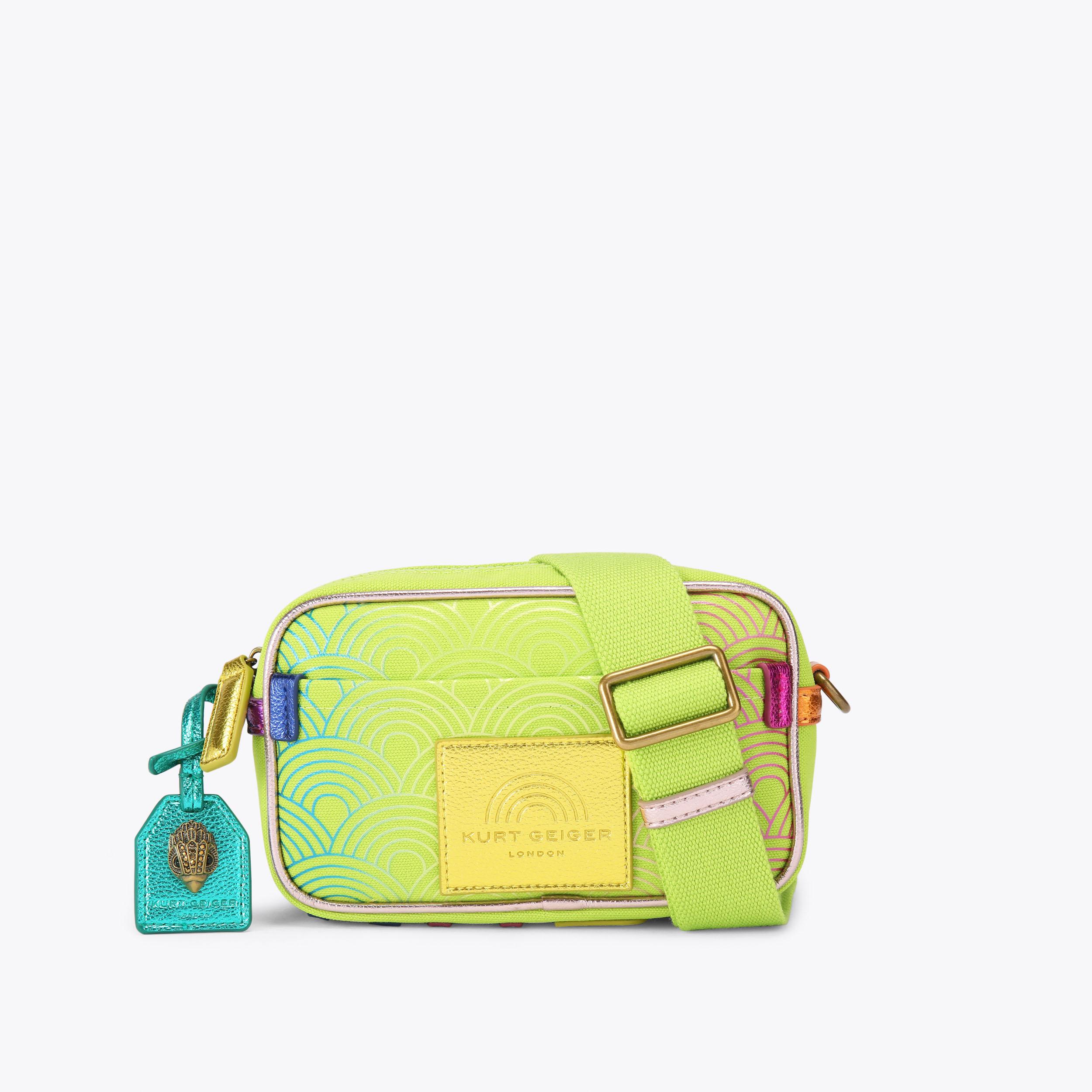 バッグ kolor 22ss bag SOUTHBANK SM SHOPPER Rainbow Stripe Canvas Shopper Purse by KURT