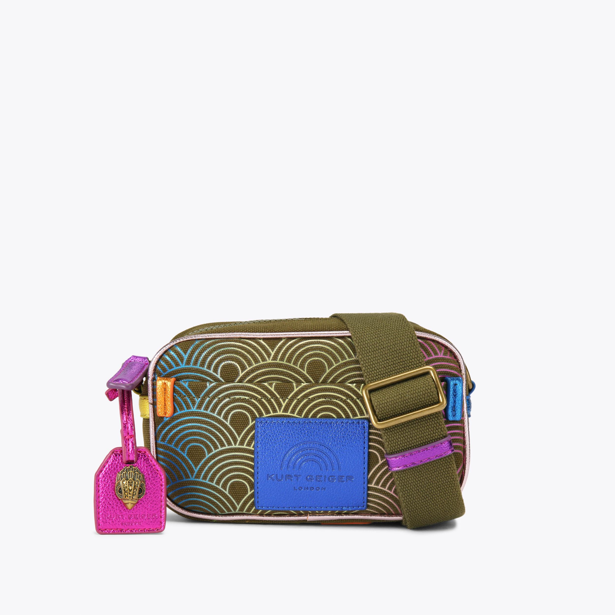 SOUTHBANK SM CAMERA BAG Khaki Rainbow Canvas Camera Purse by KURT