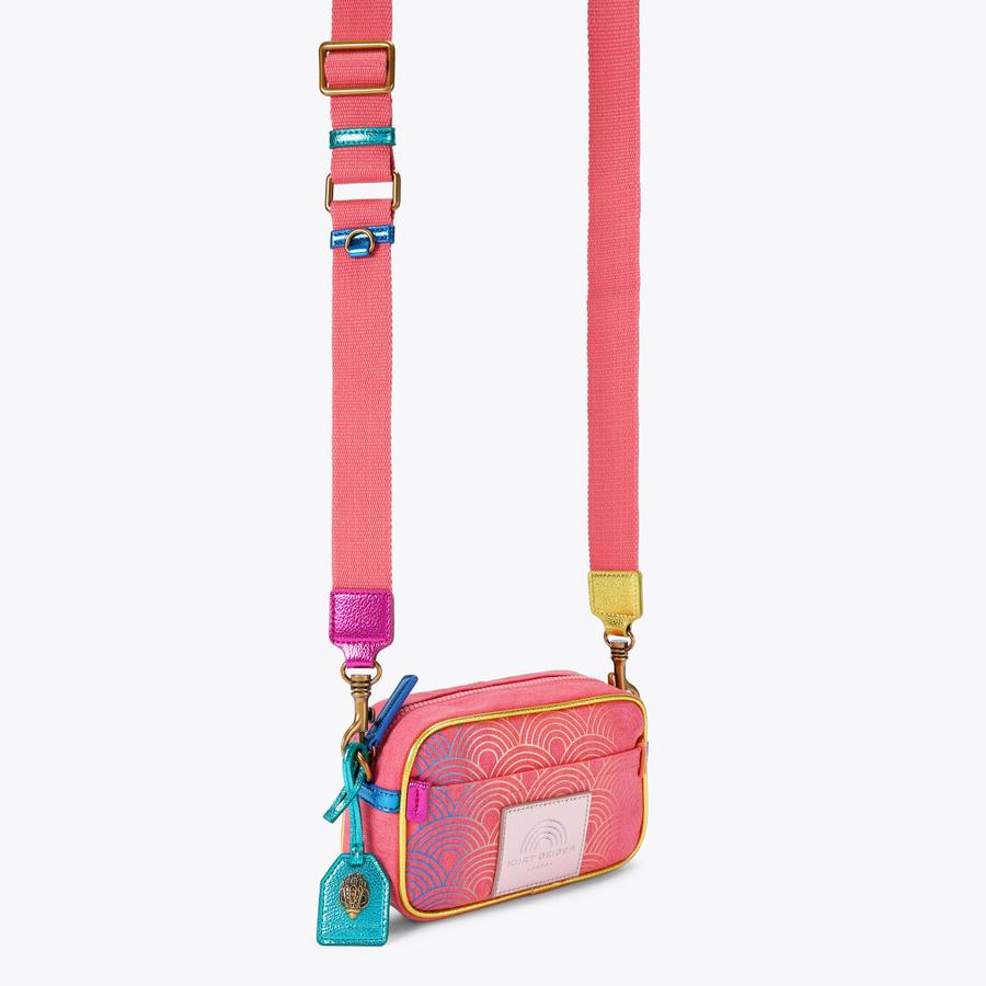 SOUTHBANK SM CAMERA BAG Pink Rainbow Camera Bag by KURT GEIGER LONDON
