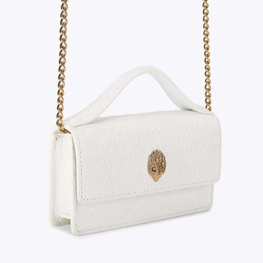 XS BOND TOP HANDLE BAG White Leather Top Handle Purse by KURT