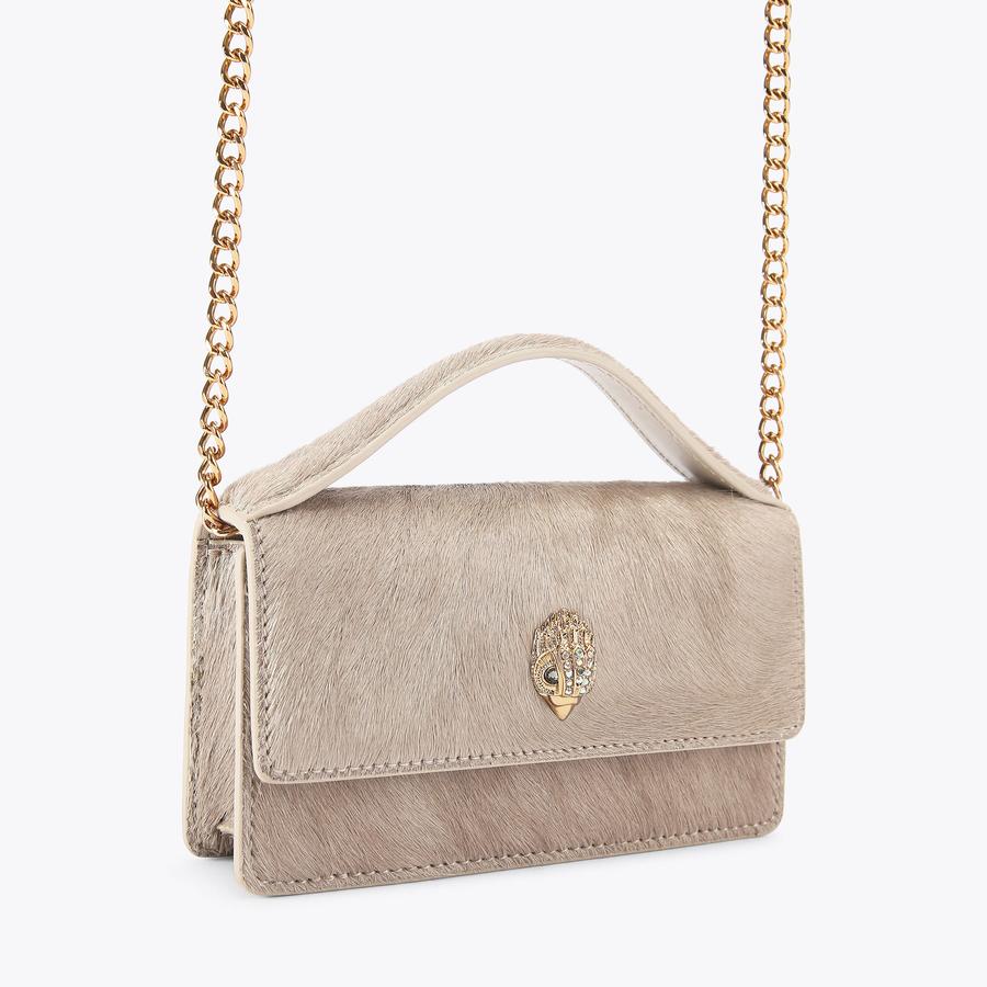 XS BOND TOP HANDLE BAG Calf Hair Top Handle Purse by KURT GEIGER