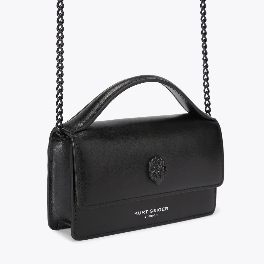 XS BOND TOP HANDLE BAG DR Black Drench Top Handle Purse by KURT GEIGER LONDON