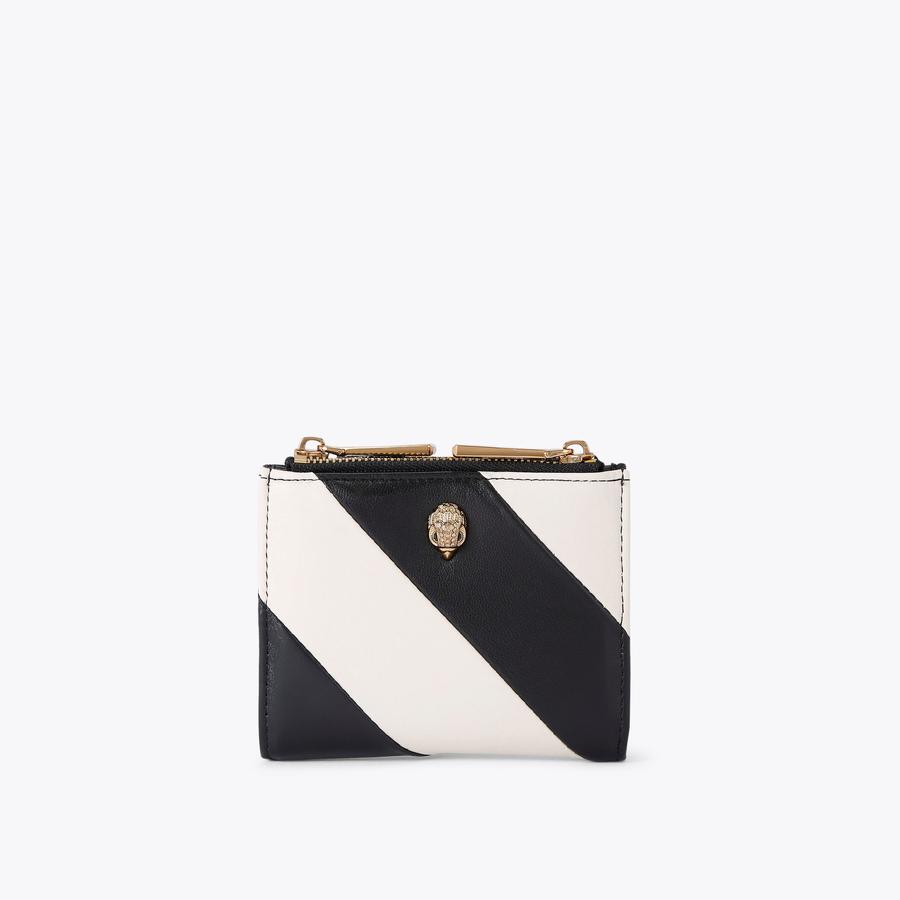 Black and white leather purse hotsell