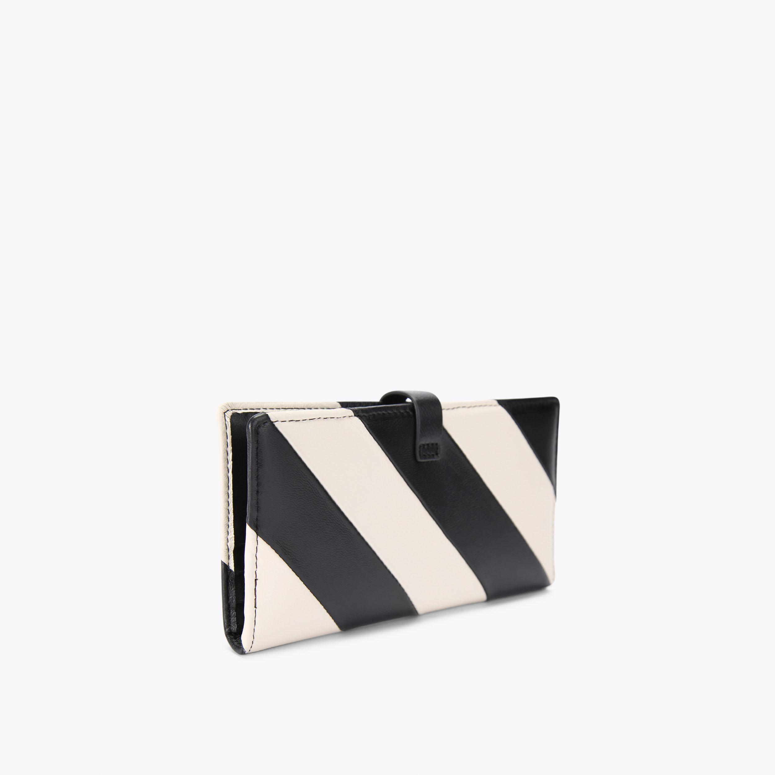 Portefeuille Kut From The Kloth - Vegan Cuir Rayé Noir/blanc - Neuf Avec étiquettes