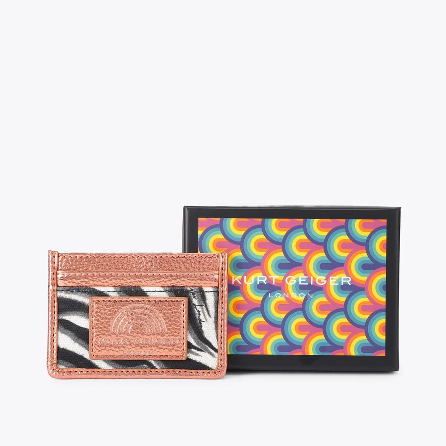 SOUTHBANK CARD HOLDER Zebra canvas card holder by Kurt Geiger London