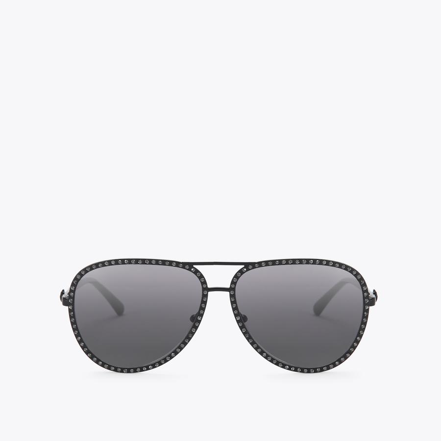 Black designer aviator sunglasses clearance
