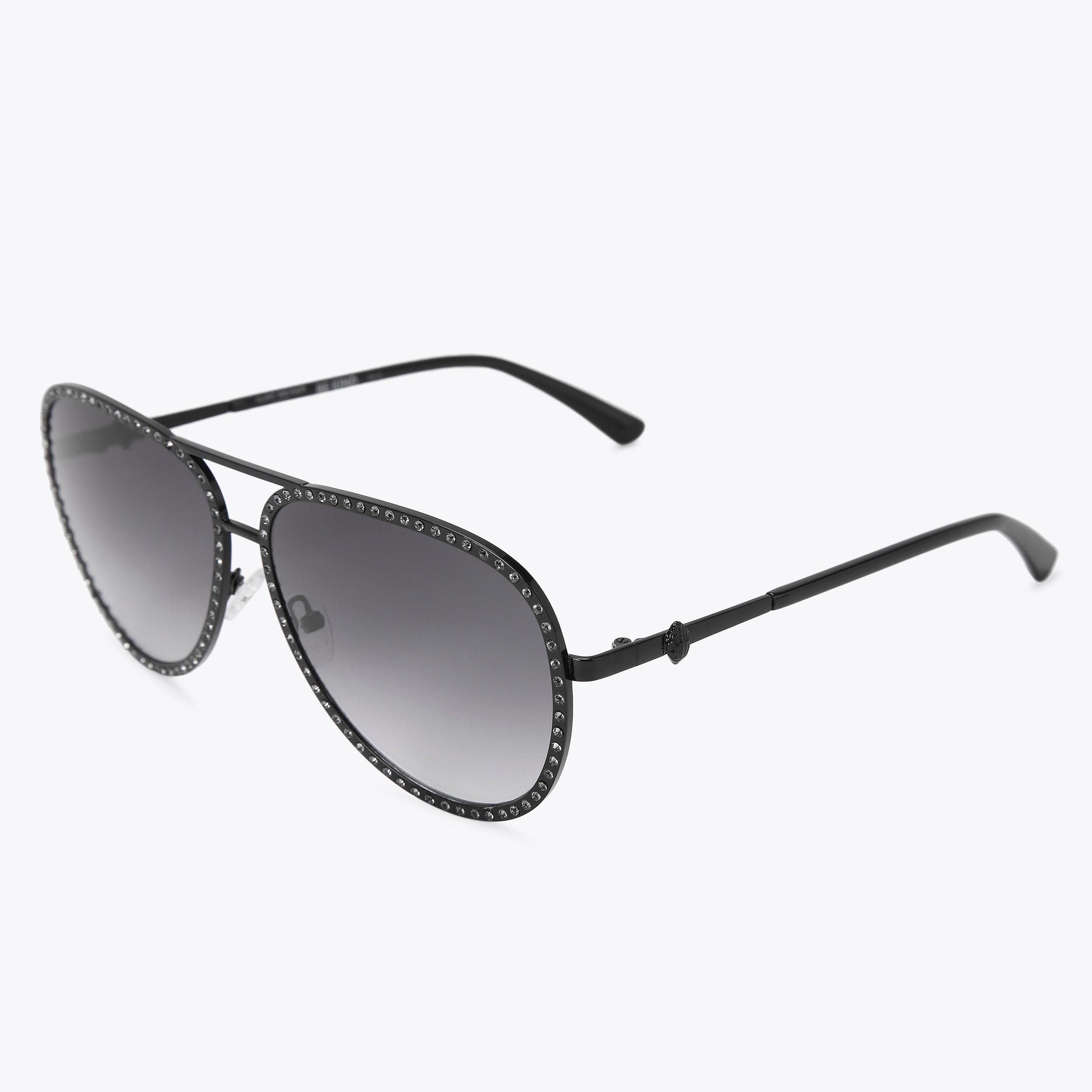 KURT GEIGER LONDON Shoreditch Oversize Aviator Sunglasses--NWOT Aviator Sunglasses | Black Tinted Aviators | Kurt Geiger main image 3