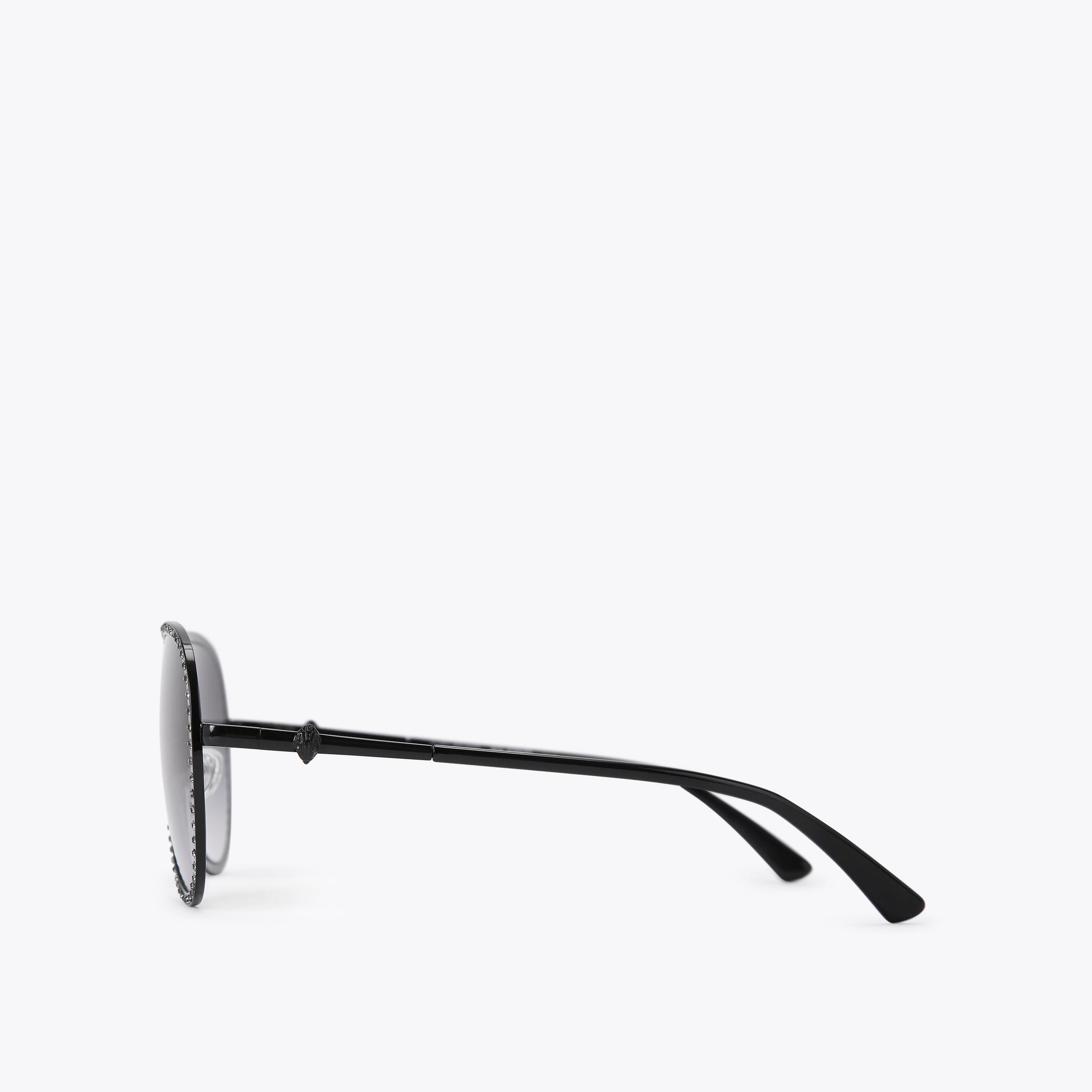 Aviator Sunglasses | Black Tinted Aviators | Kurt Geiger