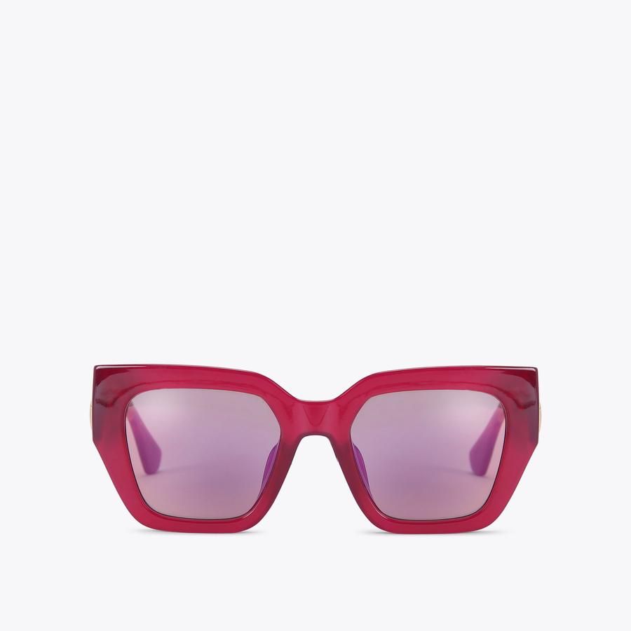 CHELSEA CHAIN SQUARE Pink Chain Sunglasses by KURT GEIGER LONDON