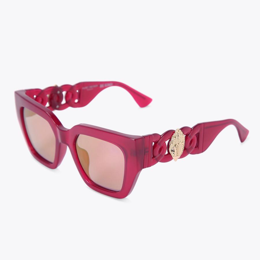 CHELSEA CHAIN SQUARE Pink Chain Sunglasses by KURT GEIGER LONDON display picture 1