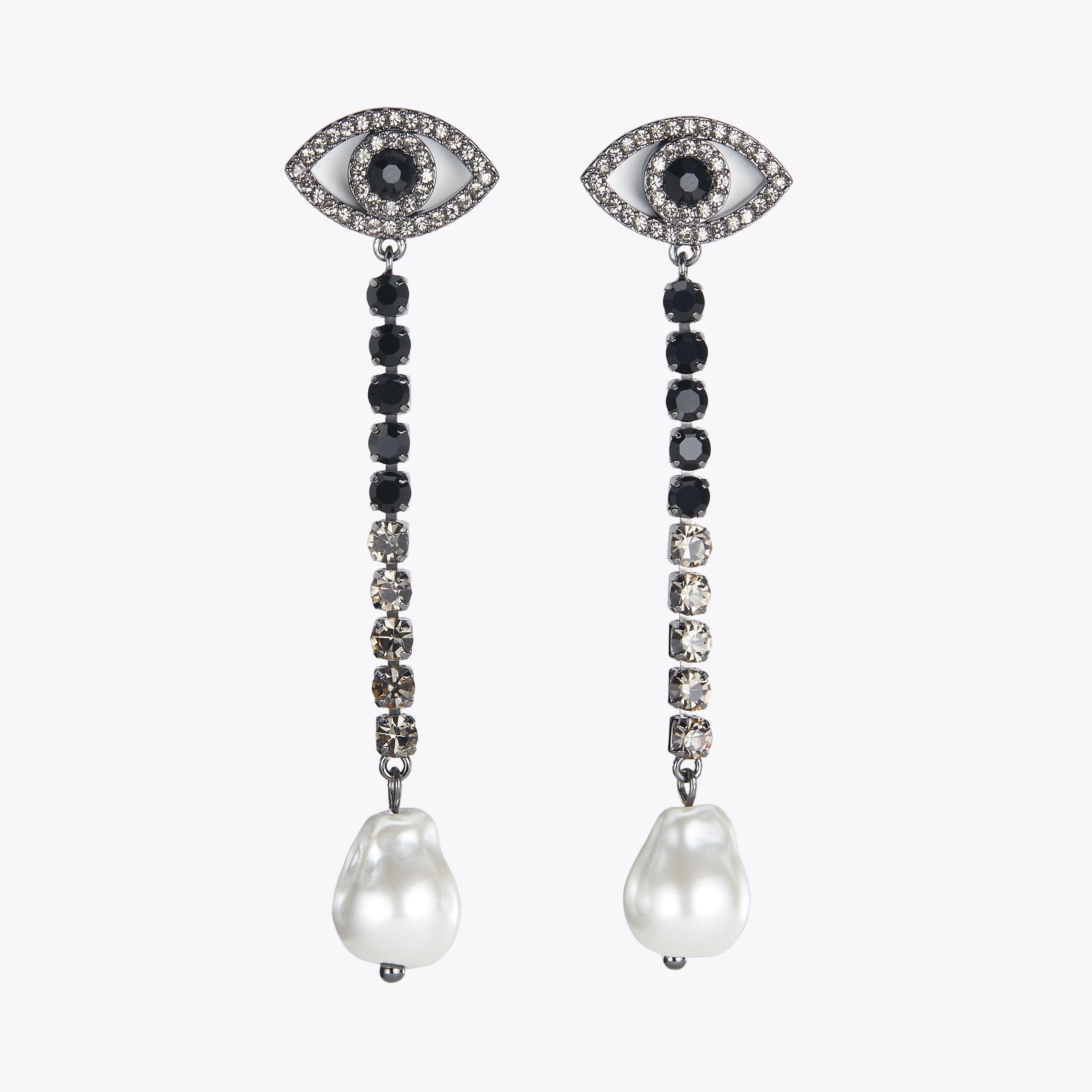 Crystal Evil Eye shops Heart Earrings KURT GEIGER LONDON