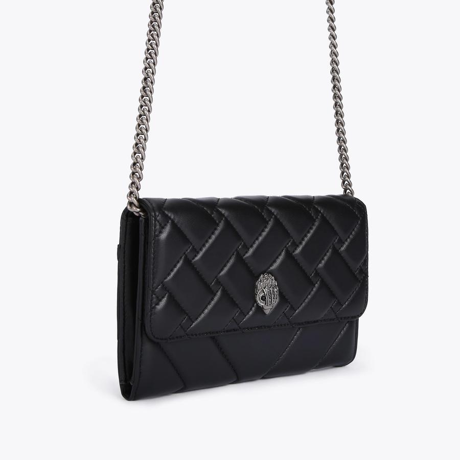 KENSINGTON CHAIN WALLET C Black Quilted Clutch Purse by KURT