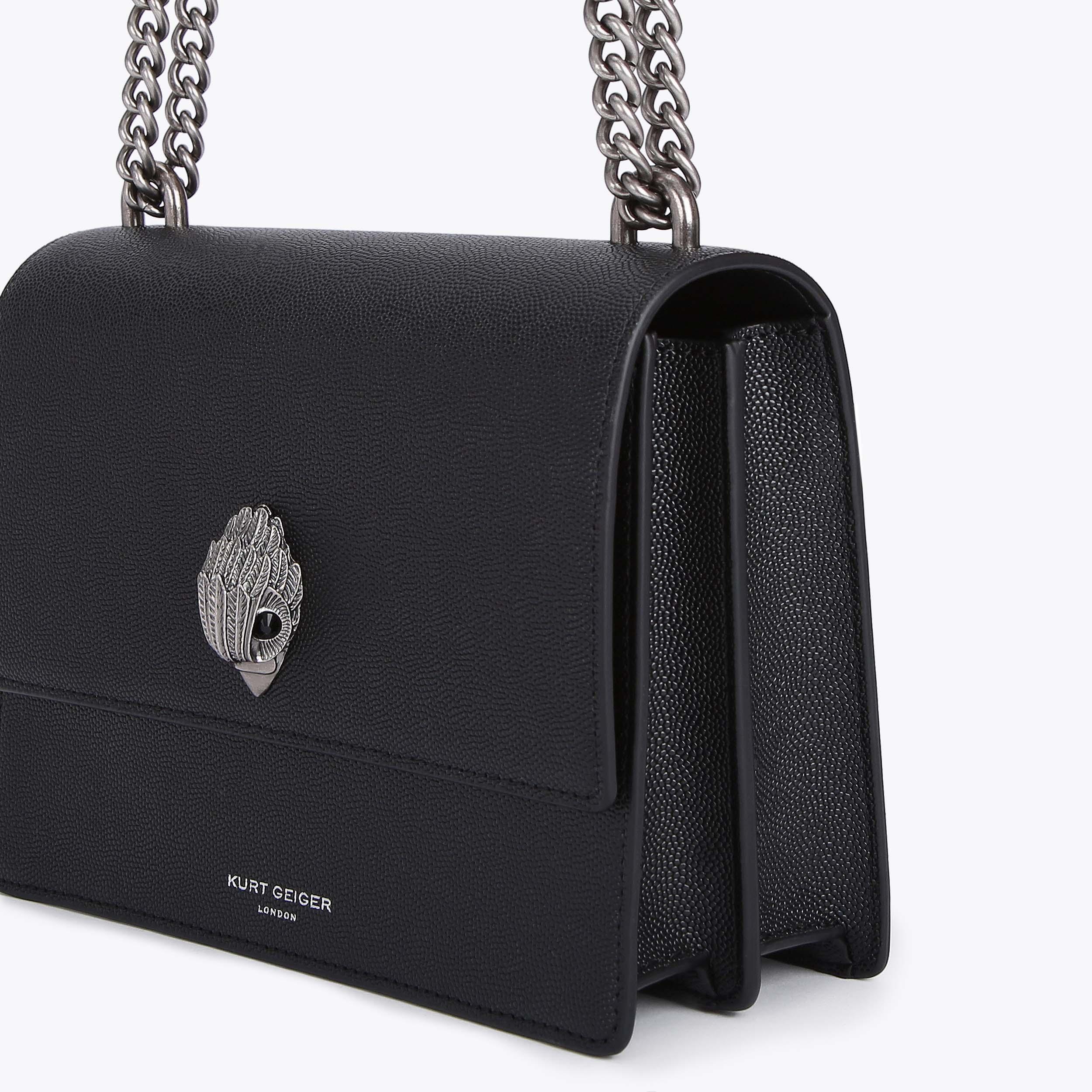 SHOREDITCH CROSS BODY Black Caviar Leather Cross Body Bag by KURT