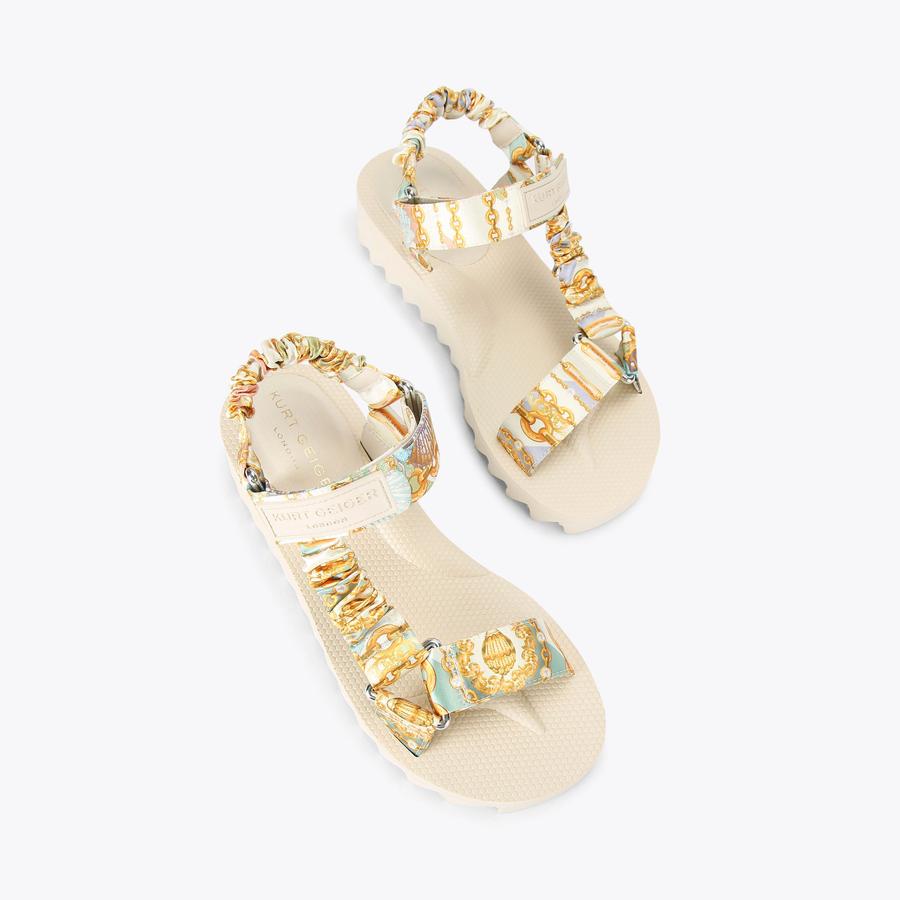 ORION Cream Velcro Sandals by KURT GEIGER LONDON