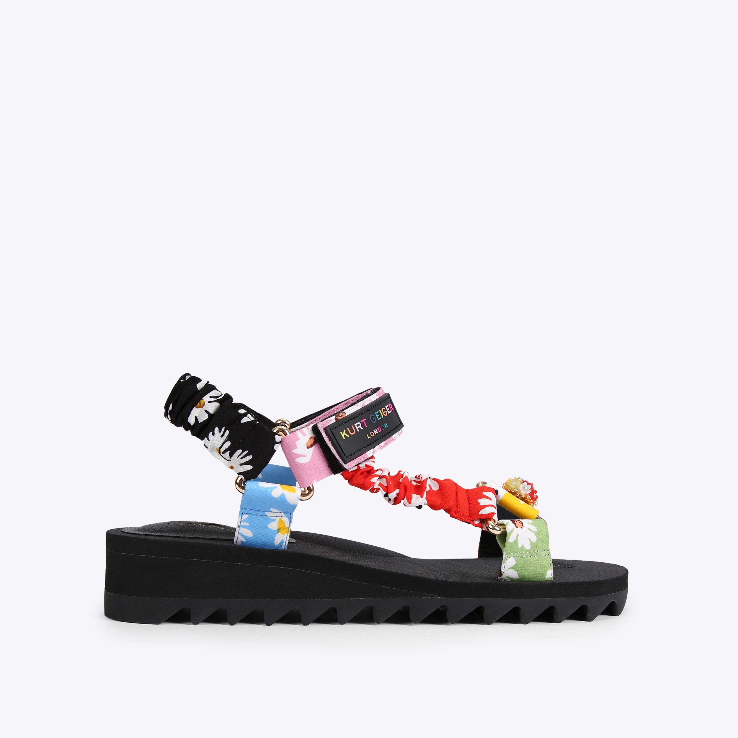 ORION Multi Floral Sporty Sandals by KURT GEIGER LONDON