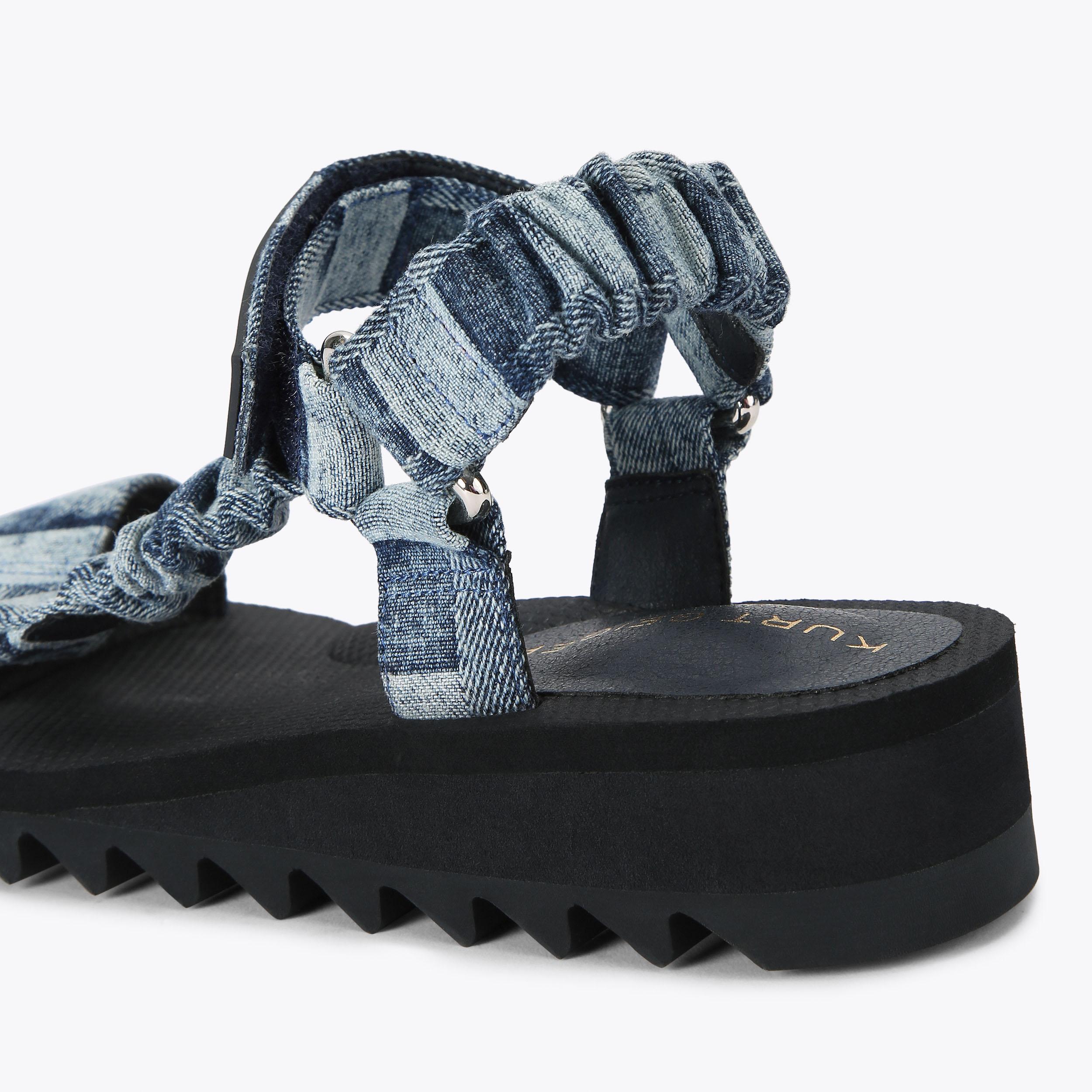 G0128-14★良品 CD カントリー系22点　COUNTRY&WESTERN Orion Denim Sandals in Blue | Kurt Geiger