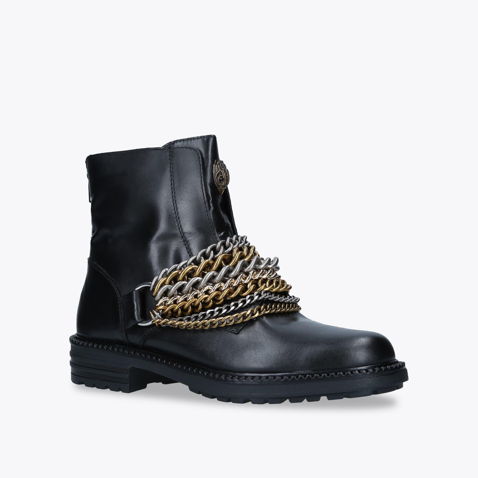Kurt geiger black studded ankle boots best sale