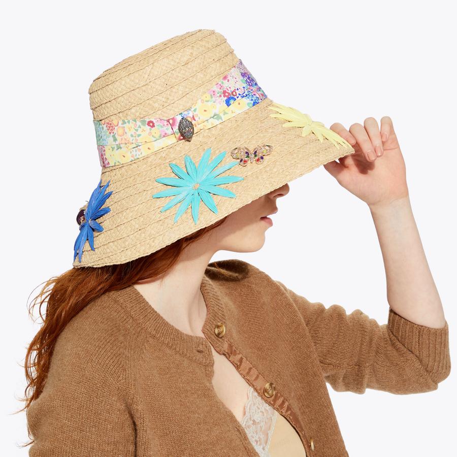 公式【1JINN STUDIO】Floral All-Over Print Sun Hat billie_tortoise_shell_1_frame.