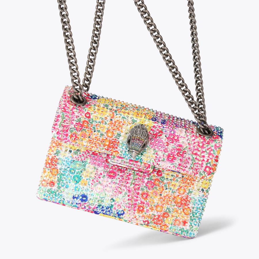 FC FABRIC MINI KENSINGTON Floral Couture Crystal Cross Body