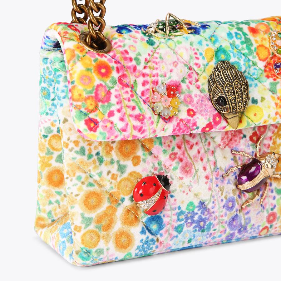 バッグ velour mini bag VELVET MINI KENSINGTON Velvet Ombre Fabric Cross Body Bag by