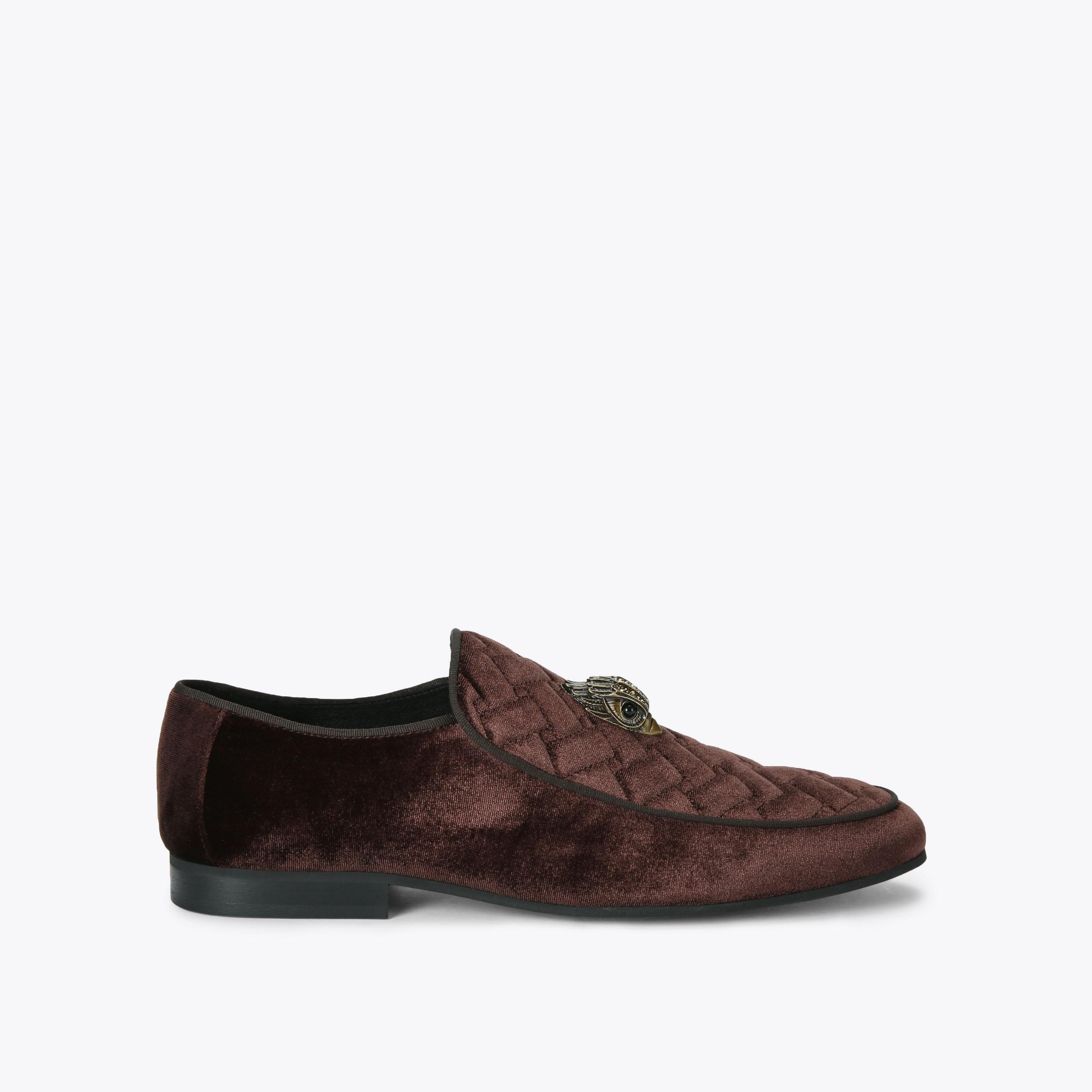 HUGH EAGLE HEAD Brown Velvet Shoes by KURT GEIGER LONDON display picture 2