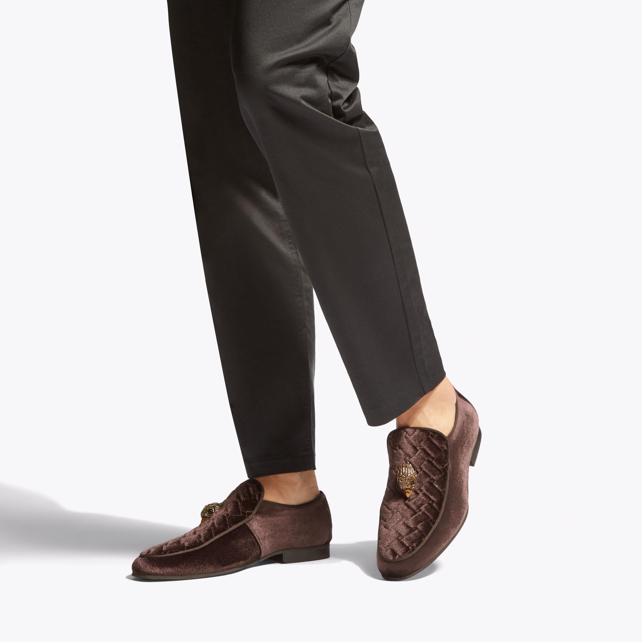 Kurt Geiger LONDON HUGH EAGLE HEAD Brown Velvet LOAFER Size EU41.5/US8.5 HUGH EAGLE HEAD Brown Velvet Shoes by KURT GEIGER LONDON main image 3