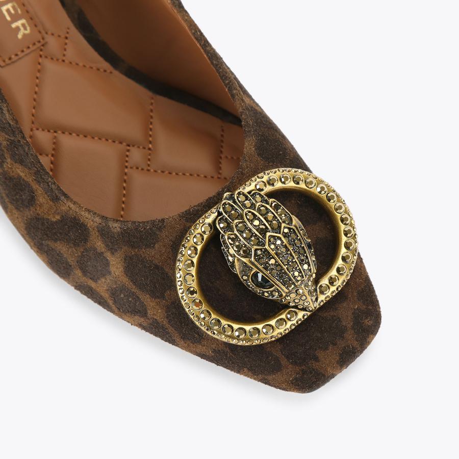 Chelsea Block Slingback Heels Leopard Print | Kurt Geiger