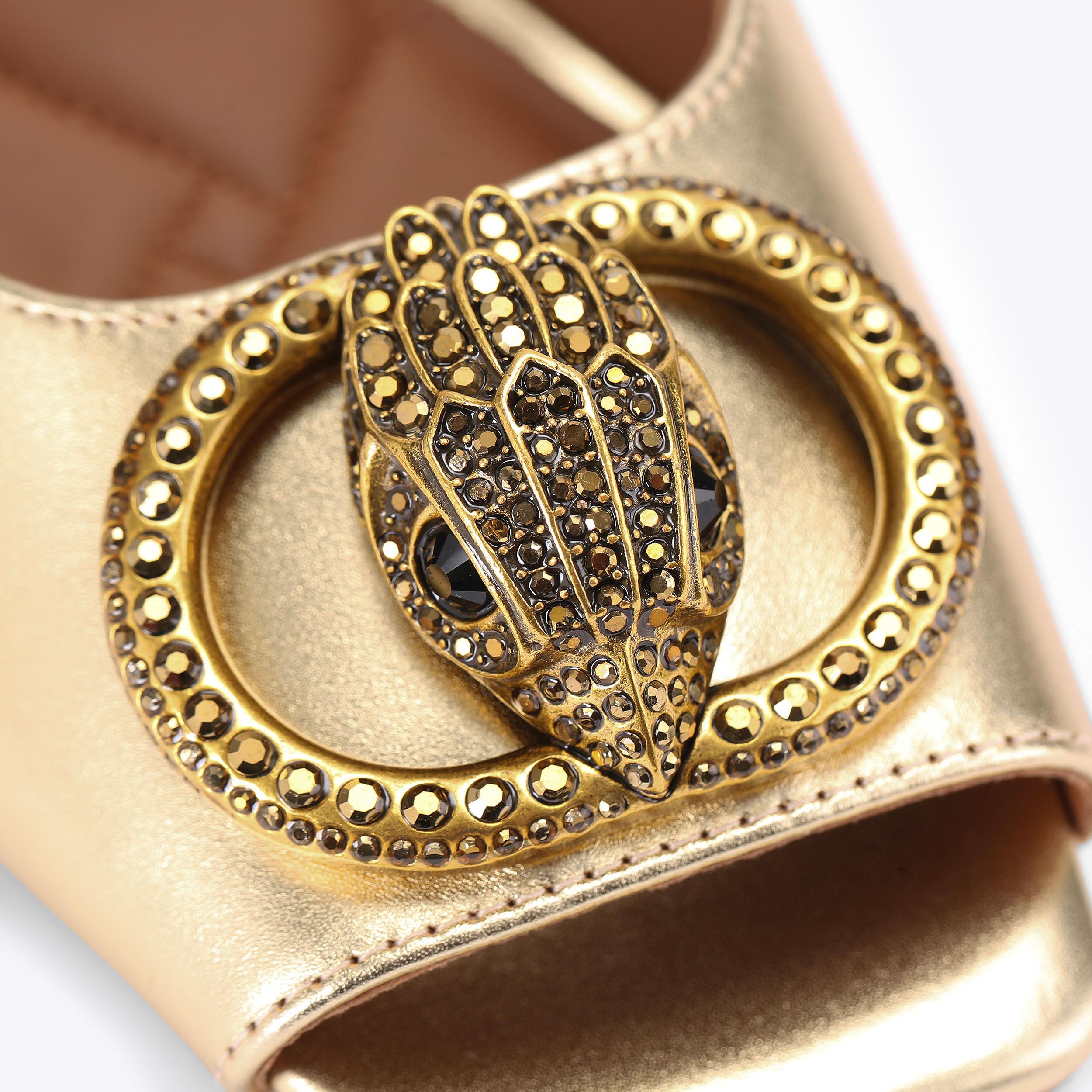 CHELSEA T-BAR BLOCK Snake Print T-Bar Heeled Sandal by KURT