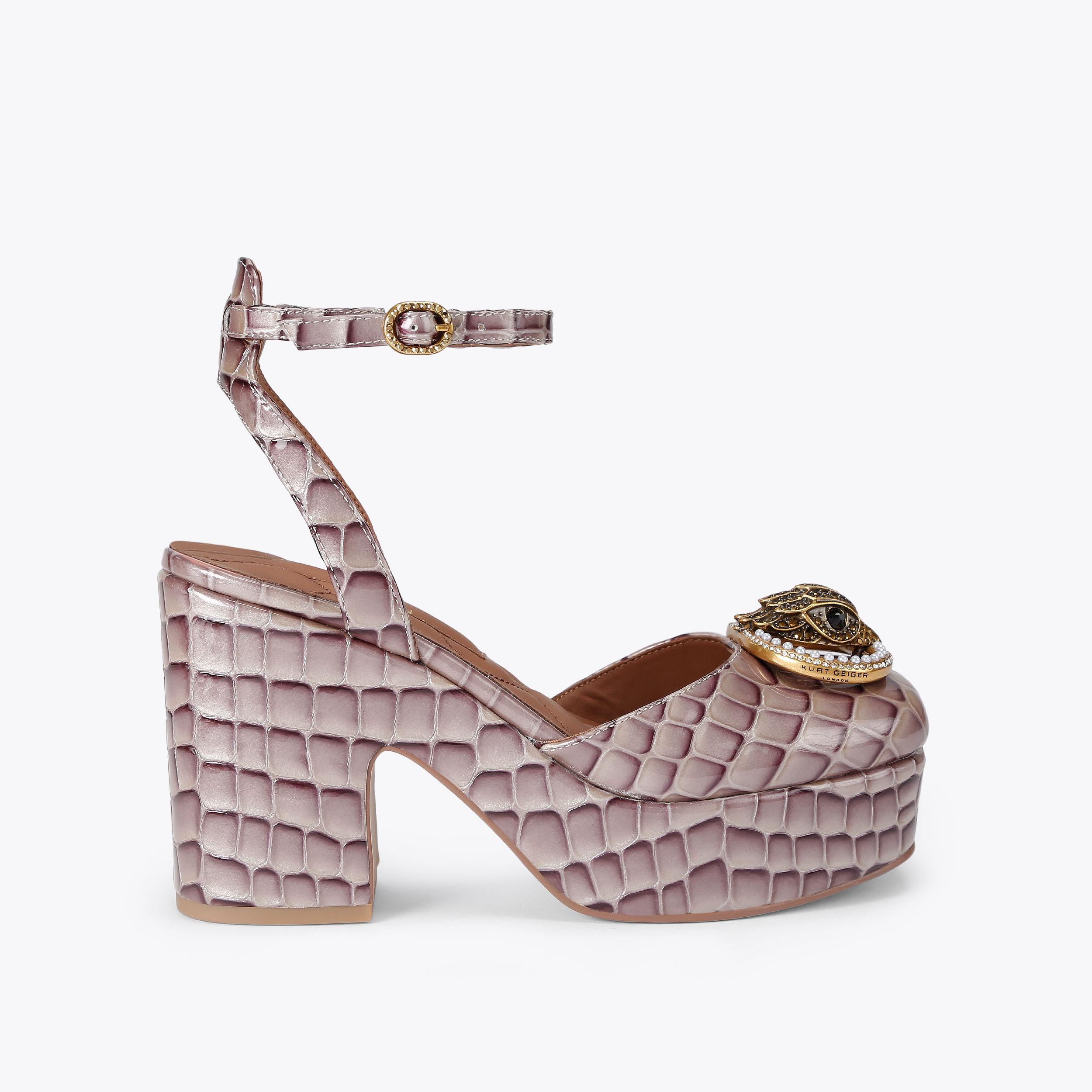 CHELSEA CLOSED PLATFORM 3D embossed leather by KURT GEIGER LONDON