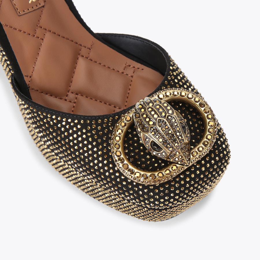CHELSEA CLOSED PLATFORM Black Embellished Platform Heel by CHELSEA CLOSED PLATFORM Black Embellished Platform Heel by