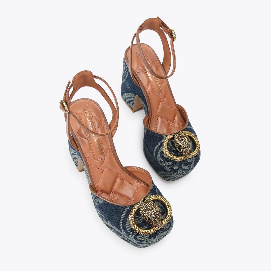 CHELSEA CLOSED PLATFORM Paisley Platform Heel by Kurt Geiger London