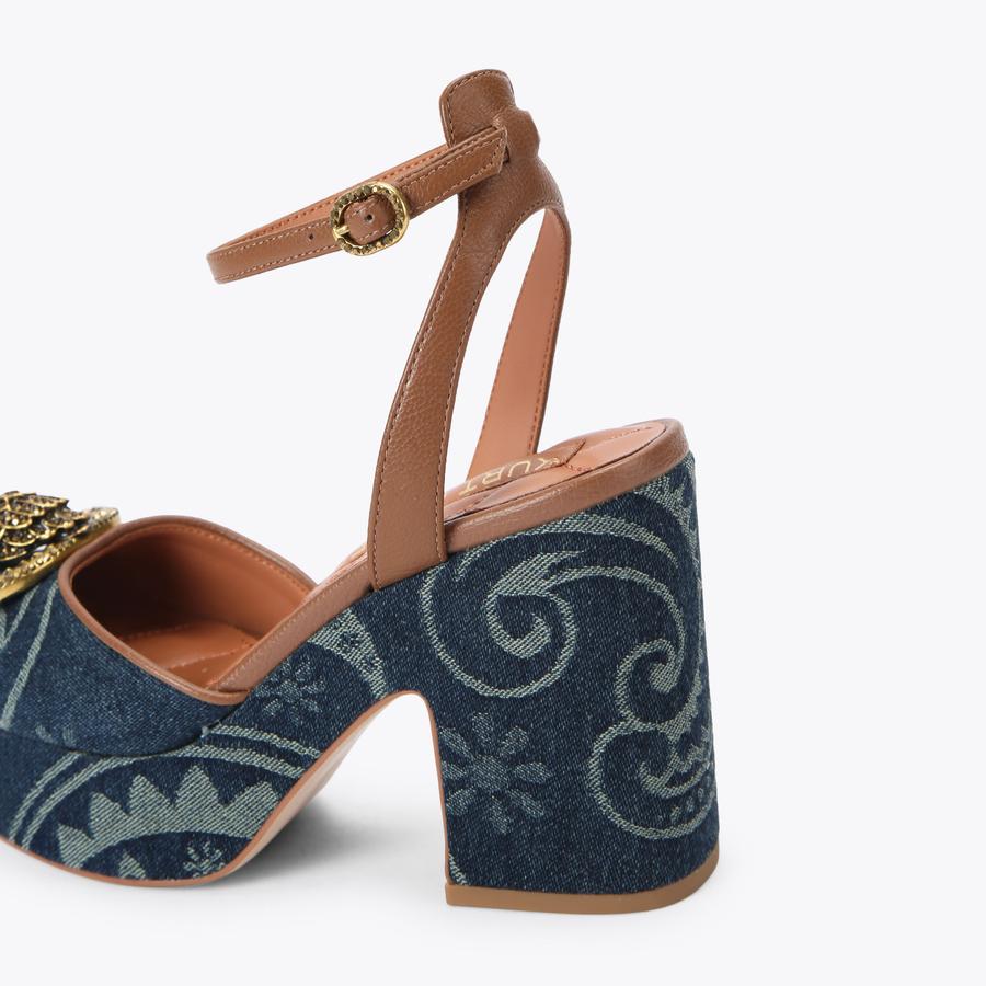 CHELSEA CLOSED PLATFORM Paisley Platform Heel by Kurt Geiger London