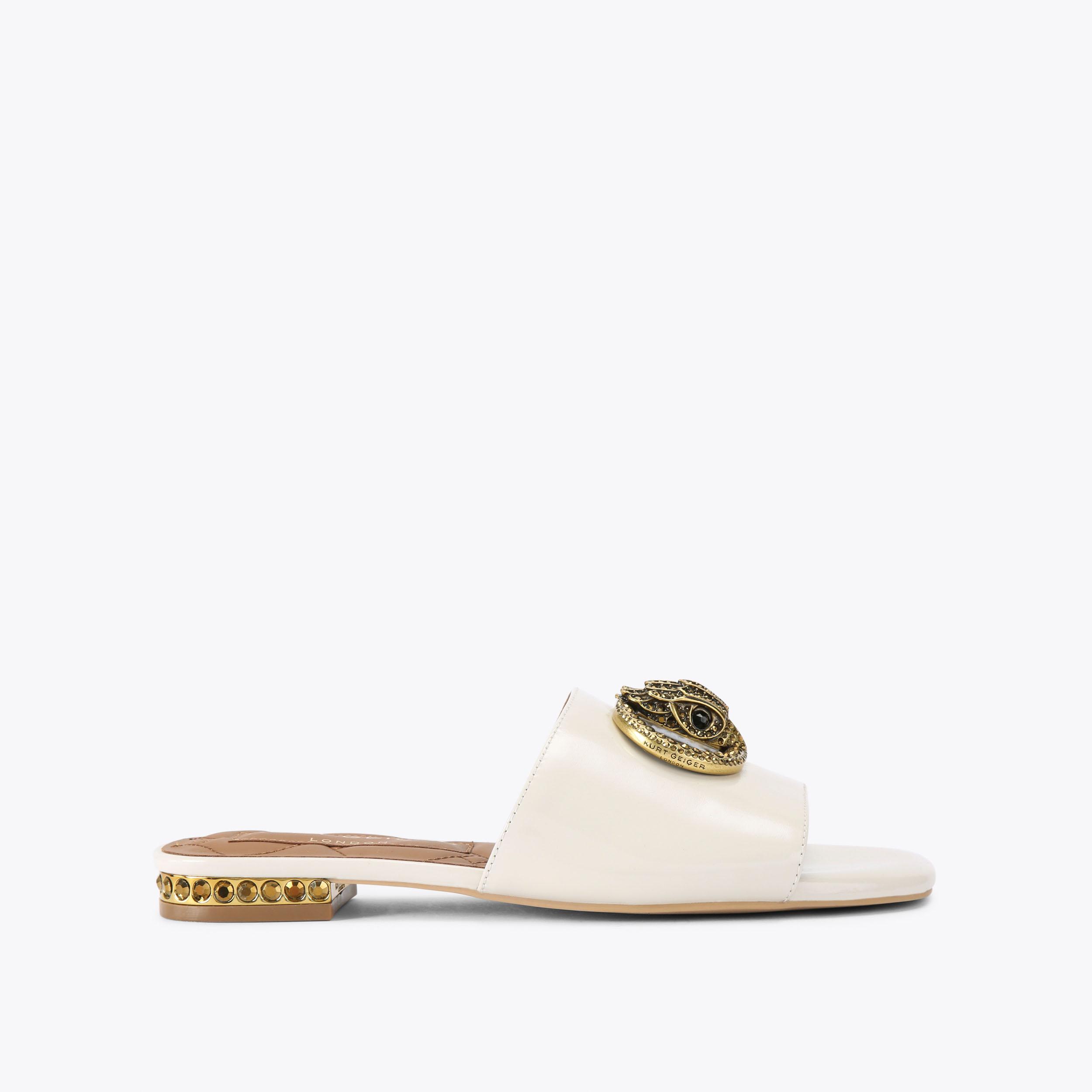 CHELSEA CARD HOLDER White Leather Brass Card Holder by KURT