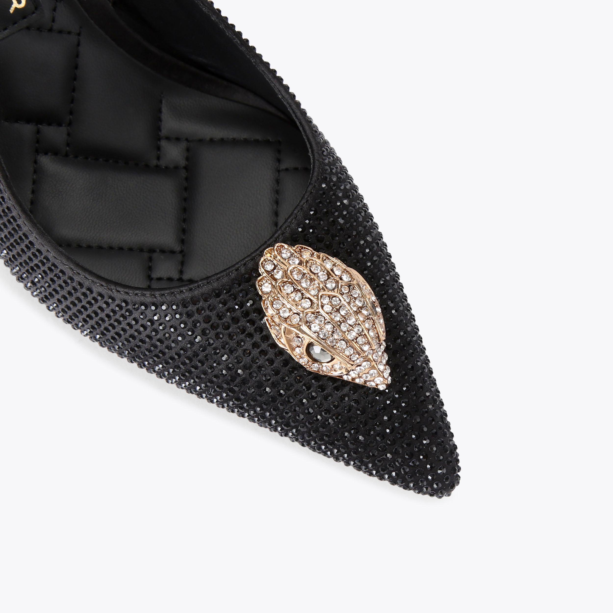 BELGRAVIA HIGH SLING Black Slingback Heel by KURT GEIGER LONDON