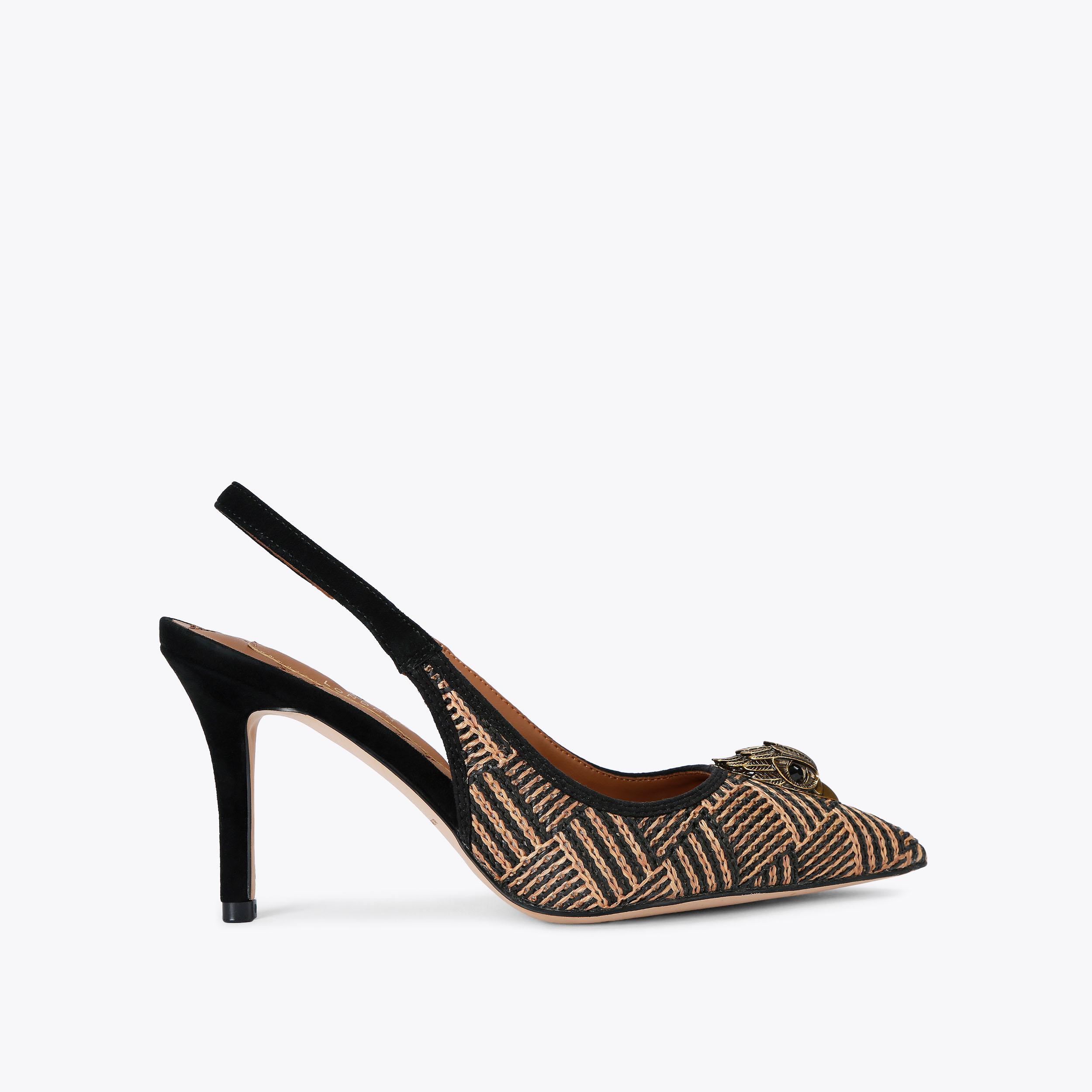 パンプス   BELGRAVIA HEELED SLINGBACK BELGRAVIA HIGH SLING Black Slingback Heel by KURT GEIGER LONDON