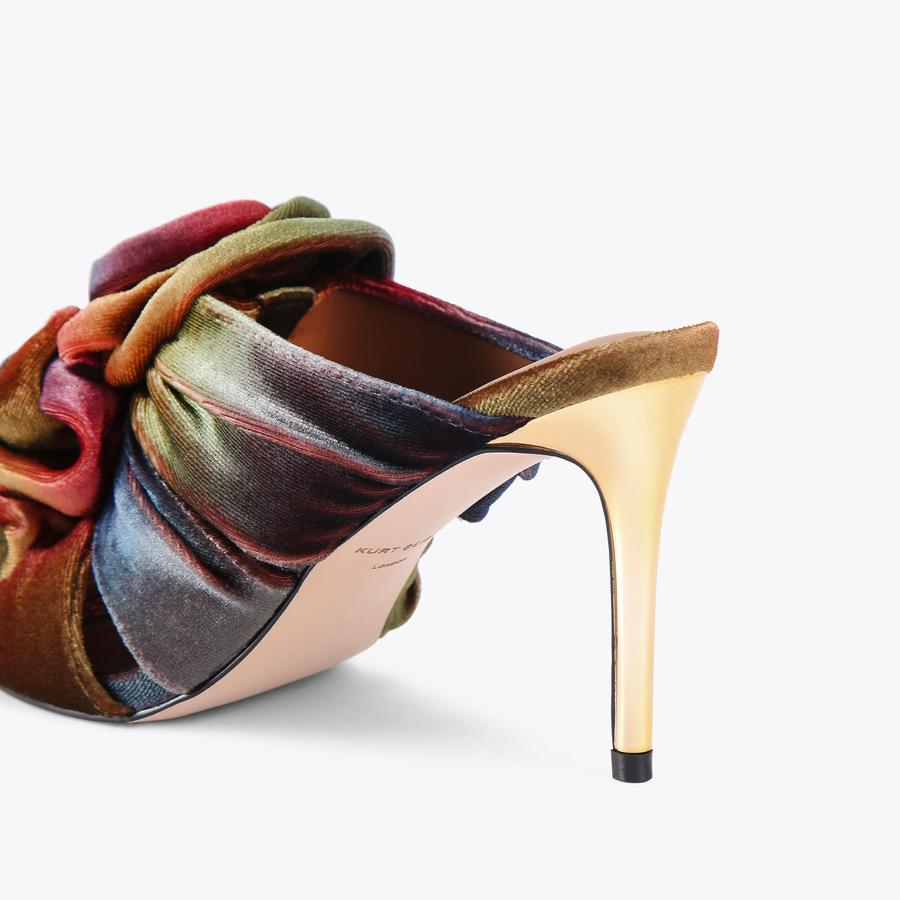 BLOOM MULE Velvet Mule Heels by KURT GEIGER LONDON