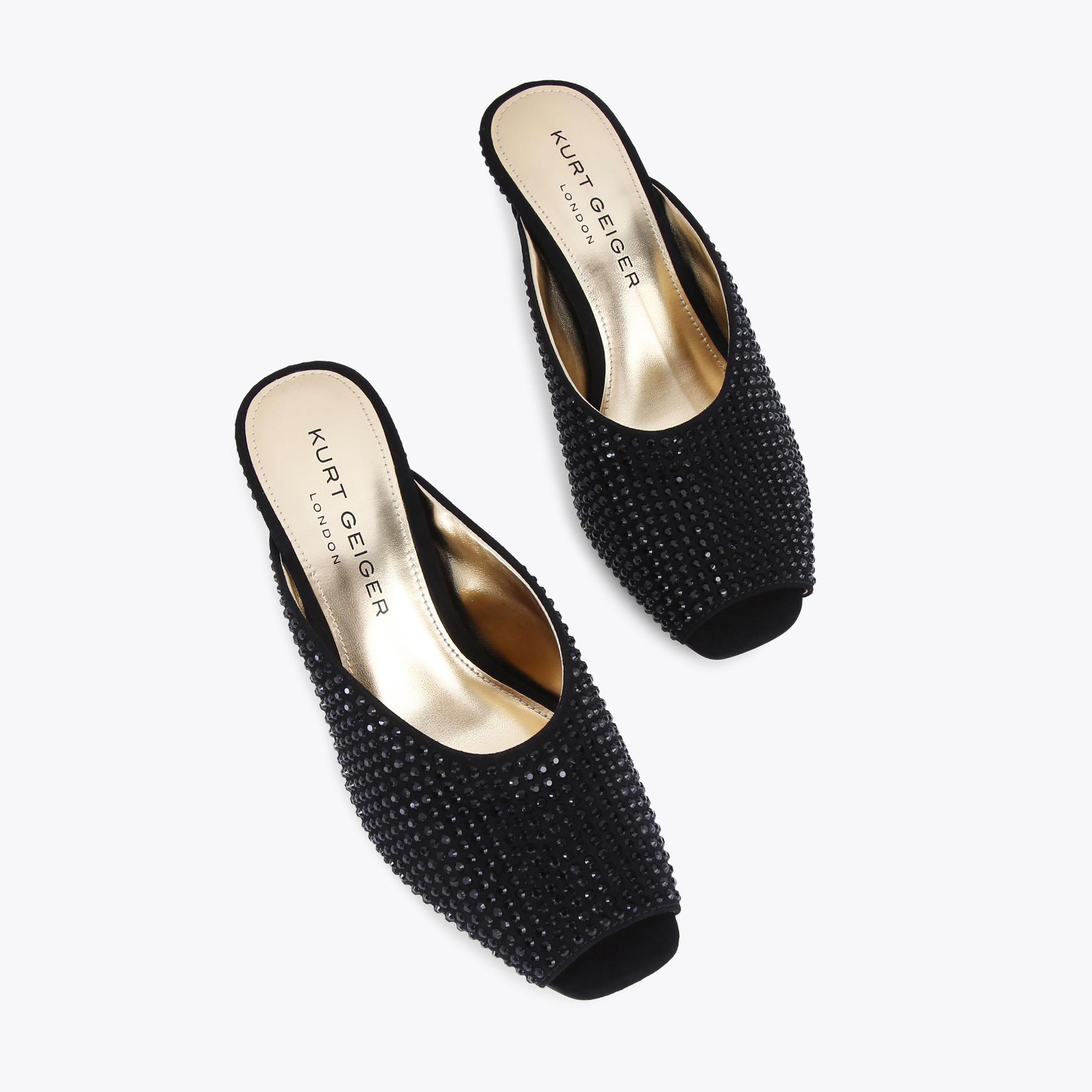 eagle-heel-mule-black-fabric-