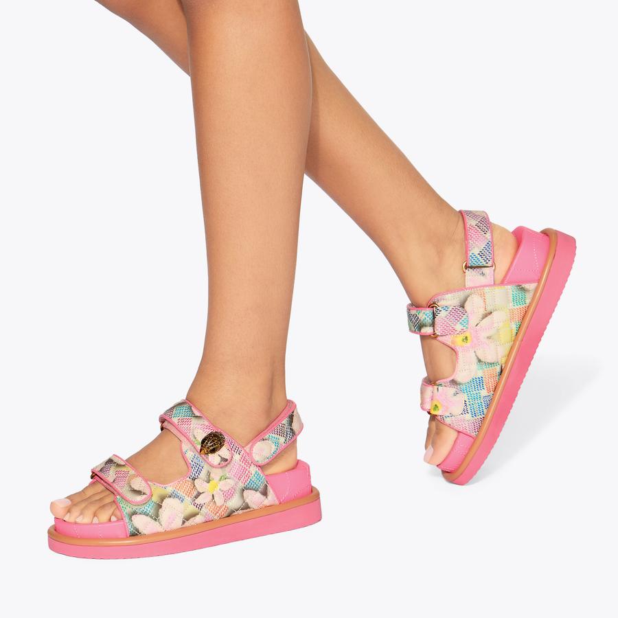 サンダル・ミュール ORSON MULTI STUD SANDALS ORSON MULTI STUD Black Leather Sandals by KURT GEIGER LONDON