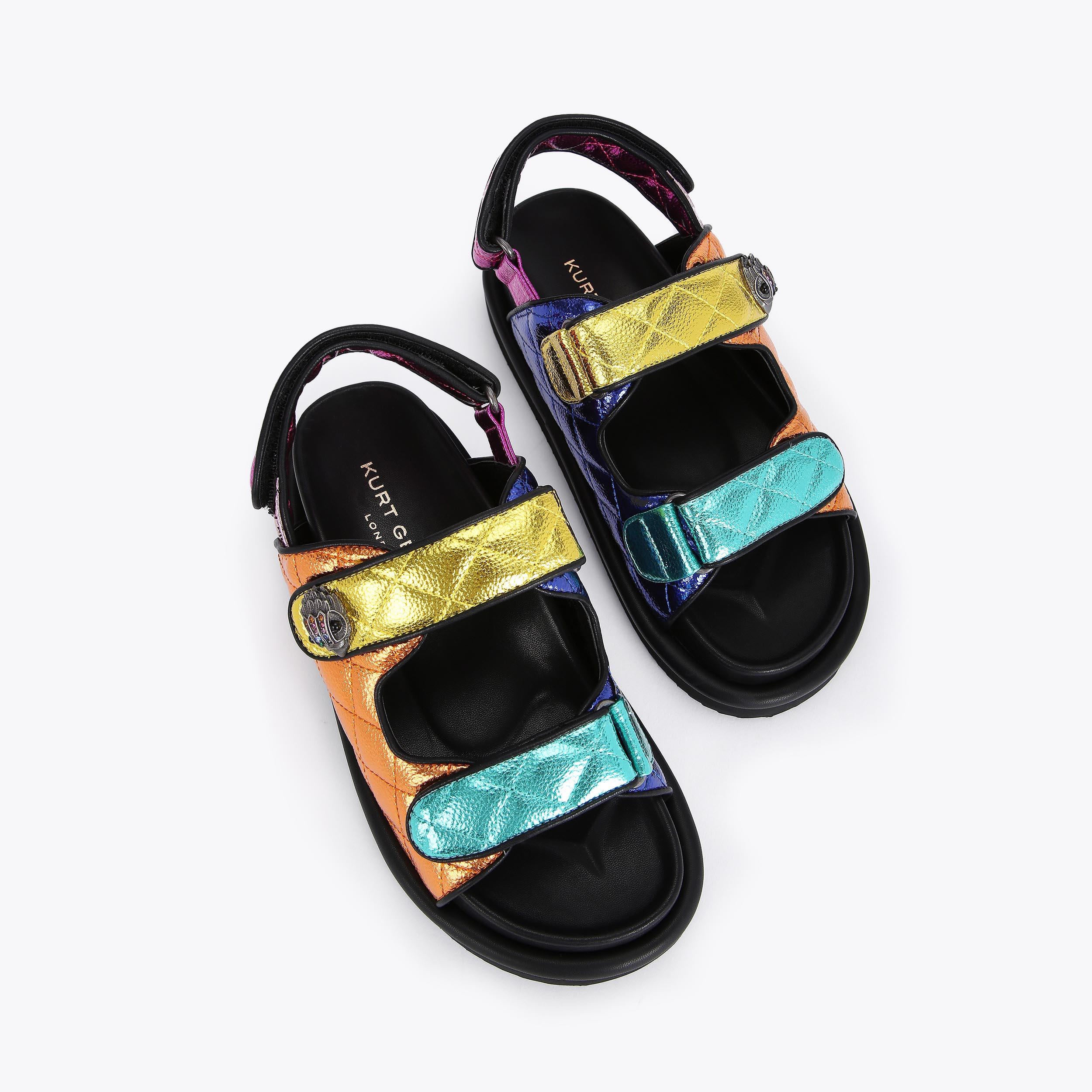 ORSON Rainbow Quilted Chunky Sandals by KURT GEIGER LONDON