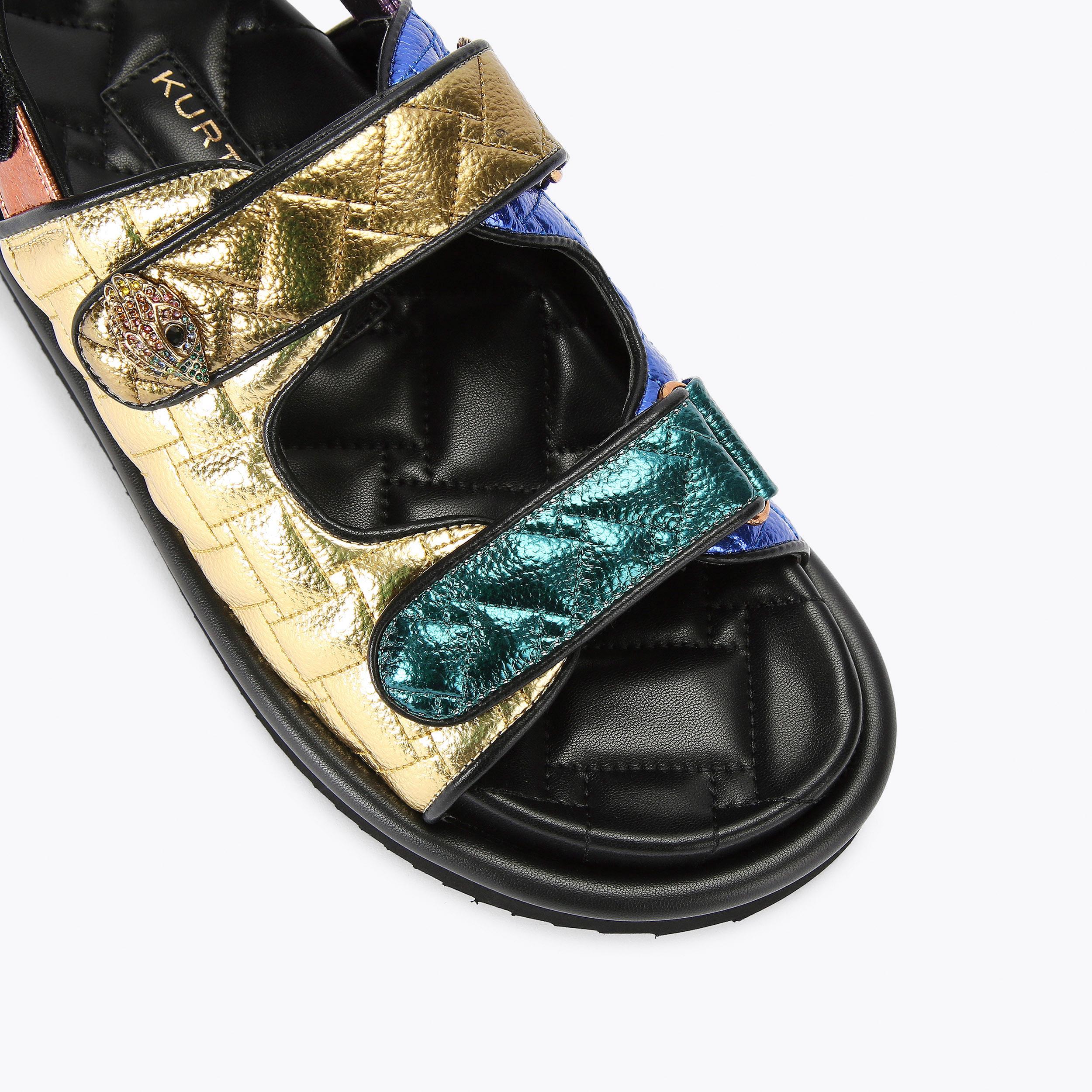 ORSON Rainbow Metallic Velcro Sandals by KURT GEIGER LONDON