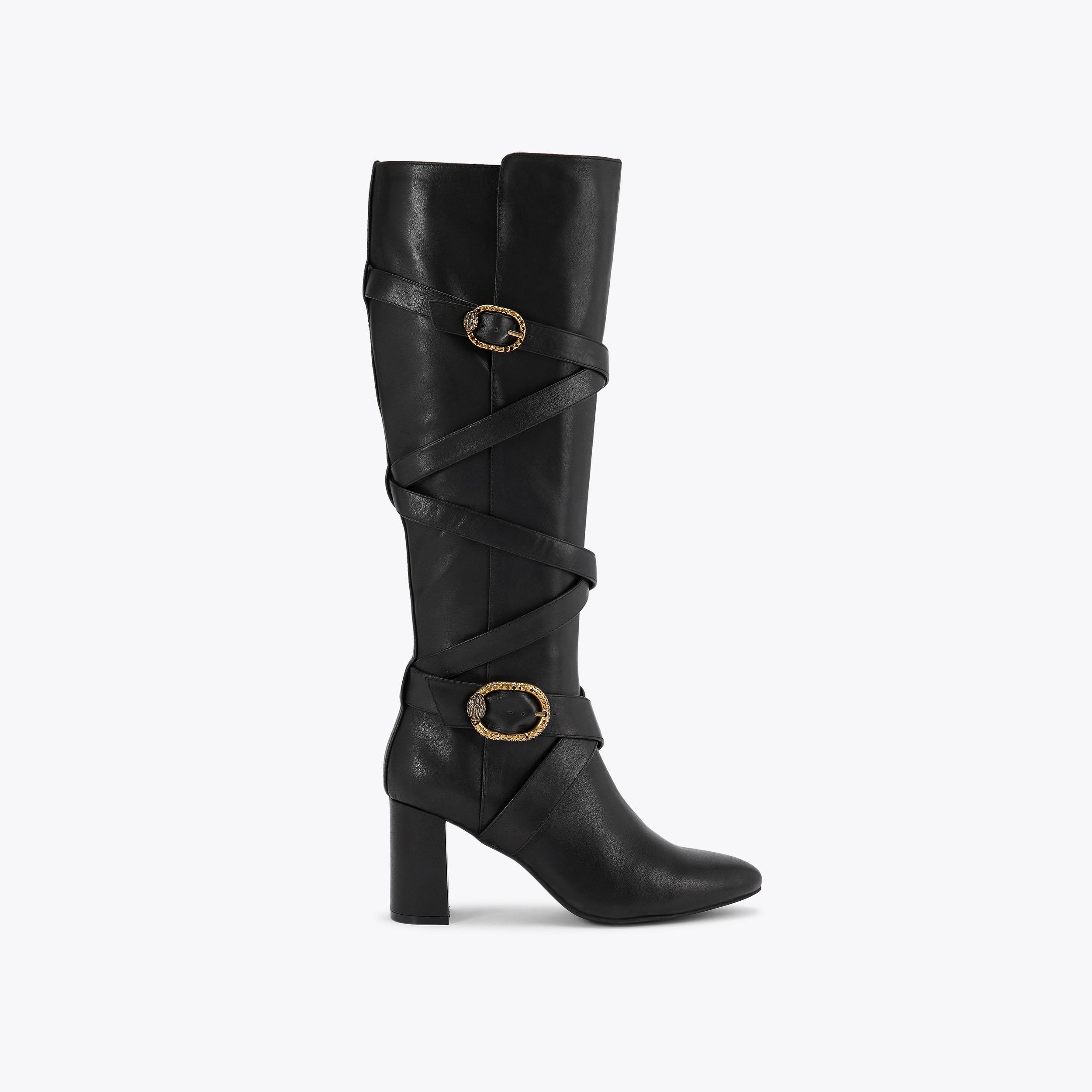 Womens knee boots shops black