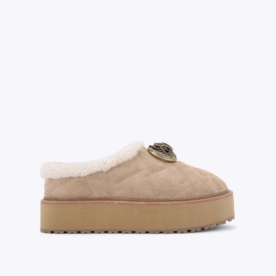 CHELSEA FLATFORM SLIP ON Beide Suede Slip On Shoe by KURT GEIGER LONDON